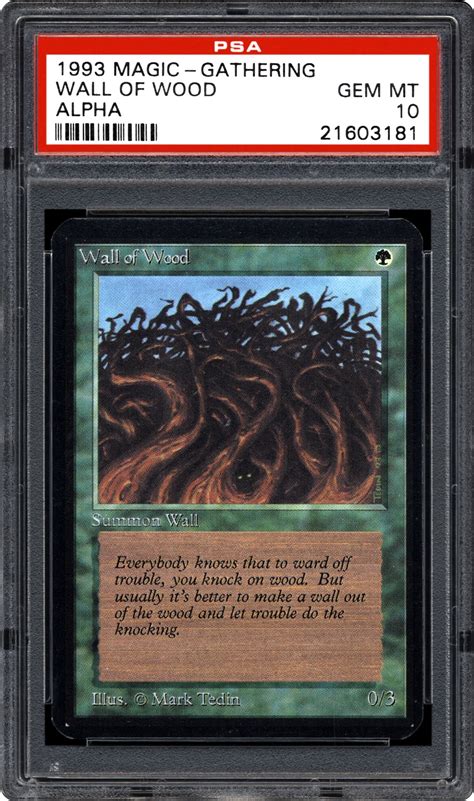 1993 Magic: The Gathering - Alpha Wall of Wood | PSA CardFacts™