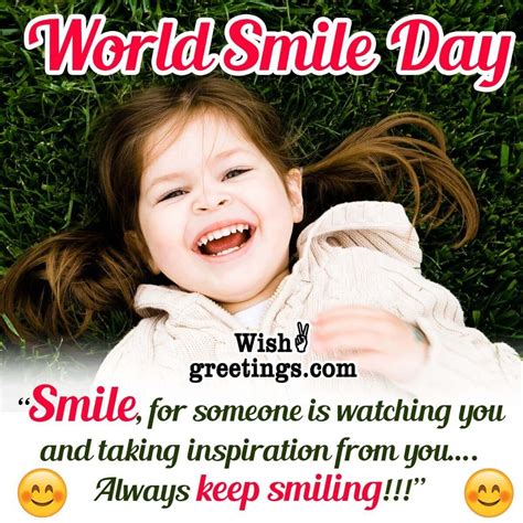 World Smile Day Messages And Quotes - Wish Greetings