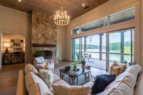 Living room with lake view - Rustic meets modern in this NEW CONSTRUCTION LAKE HOME! RLH ...