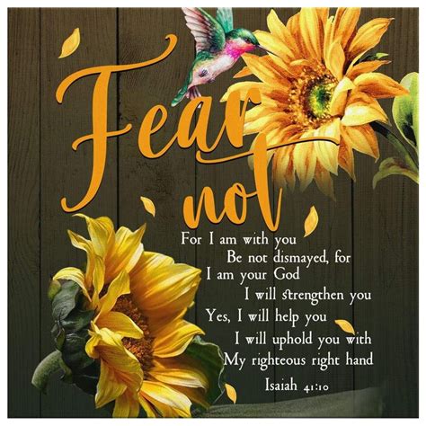 Fear not for I am with you Isaiah 41:10 Bible verse wall art canvas ...