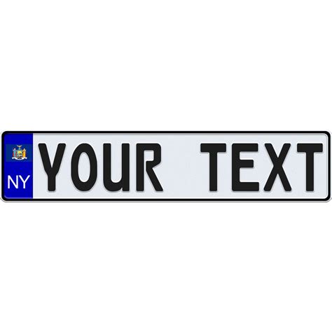 New York Euro-Style License Plate – CustomEuroPlates.com