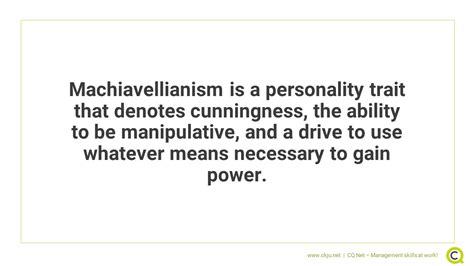 Machiavellianism: What it is, how to recognize and cope with ...