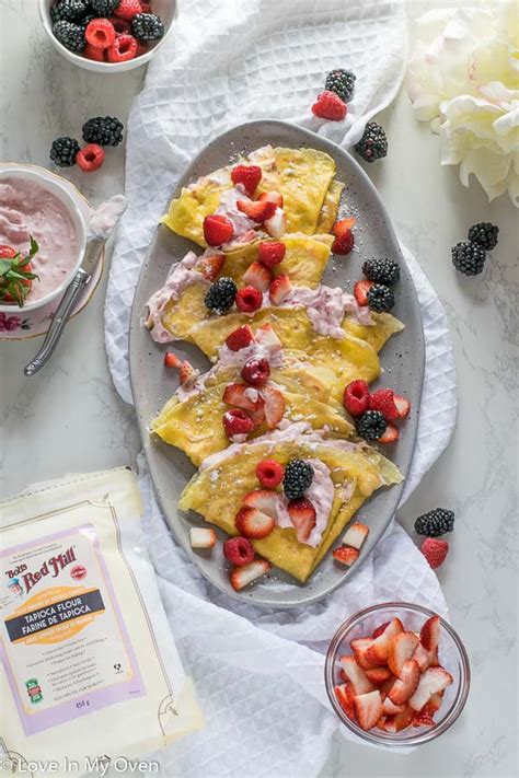 Grain-Free Crepes with Strawberry Cream Cheese Filling - Love In My Oven