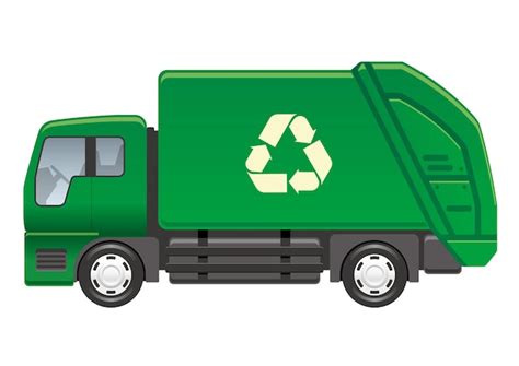 Free Vector | Recycling truck isolated on a white background vector ...