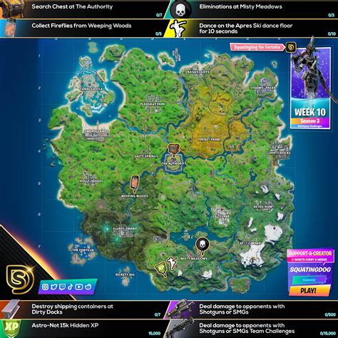 Fortnite Chapter 2 Season 3 Week 10 Challenges Cheat Sheet