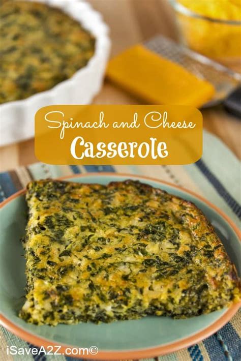 Spinach and Cheese Casserole Recipe! Only 6 ingredients!