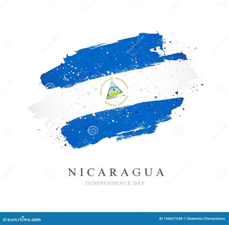 Flag of Nicaragua. Vector Illustration on a White Background Stock ...