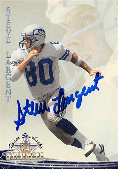 Steve Largent autographed football card (Seattle Seahawks) 1994 TWC #56