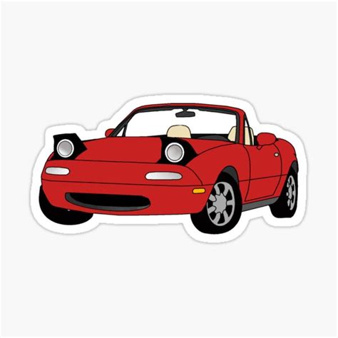 "RED MIATA" Sticker for Sale by K1Duong | Redbubble