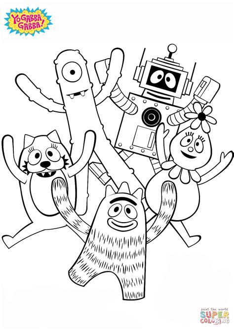 Yo Gabba Gabba Coloring Pages Free Coloring Pages