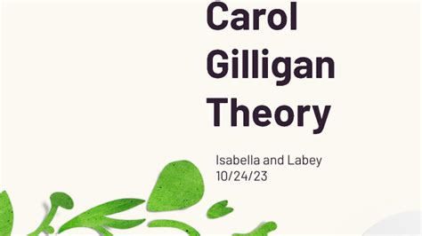 Carol Gilligan Theory by Isabella palmer