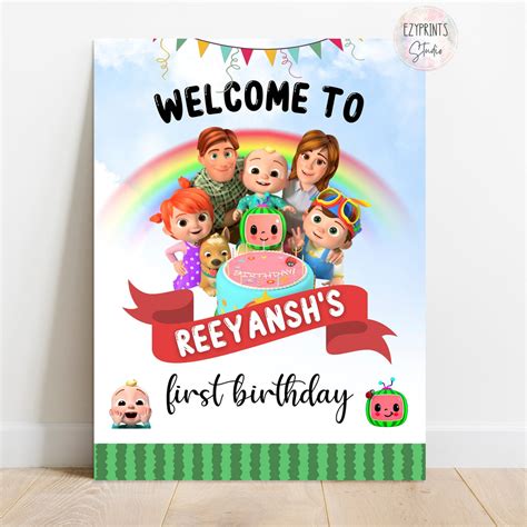 Cocomelon Birthday Party Welcome Board – Ezyprints Studio