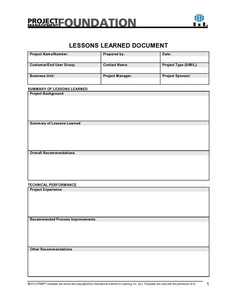 48 Best Lessons Learned Templates [Excel, Word] ᐅ TemplateLab