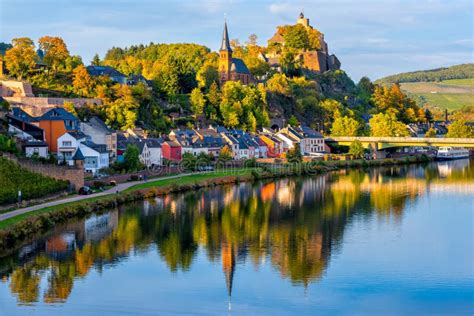 Saarburg Town on Saar River, Saarland, Germany Stock Photo - Image of saarburg, hill: 156595032