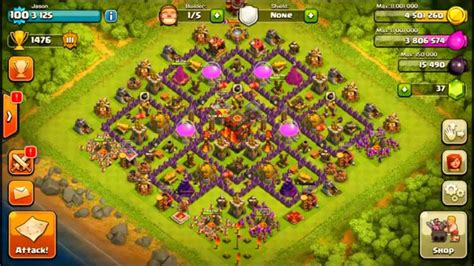 Clash of Clans Town Hall 10 Hybrid Base Layout YouTube - coc-games-4u