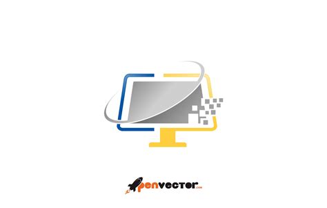 computers logo design vector Free Vector