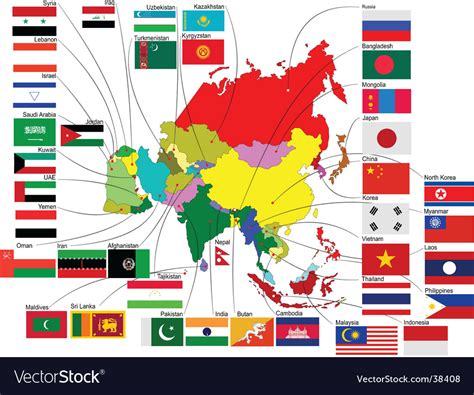 Asia Map Quiz Flags