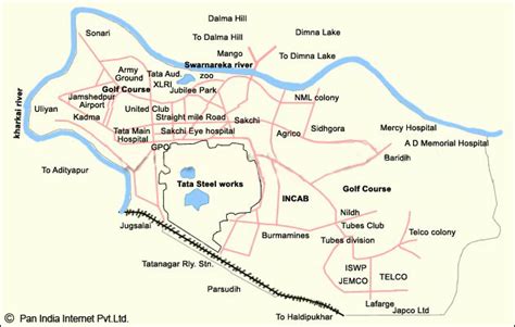 Jamshedpur Maps, Tourist Map of Jamshedpur, Location of Jamshedpur