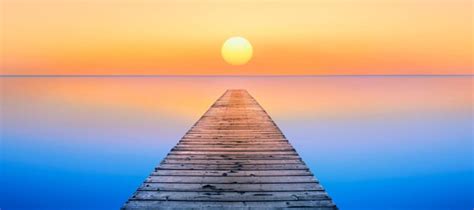 Florida Sunset Pier Panoramic | Justin Kelefas Fine Art Photography