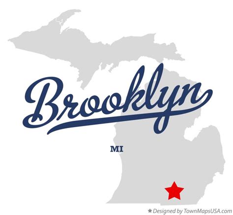 Map of Brooklyn, MI, Michigan