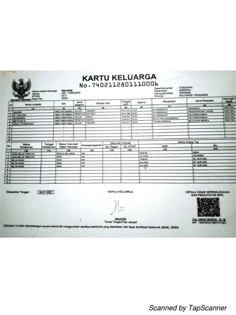 Kartu Keluarga PDF | PDF