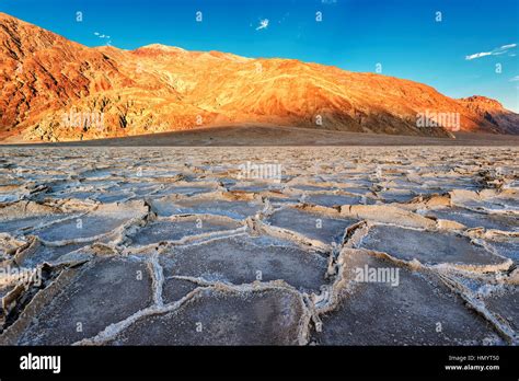 Sunset at Badwater basin, Death Valley National Park, California Stock Photo - Alamy