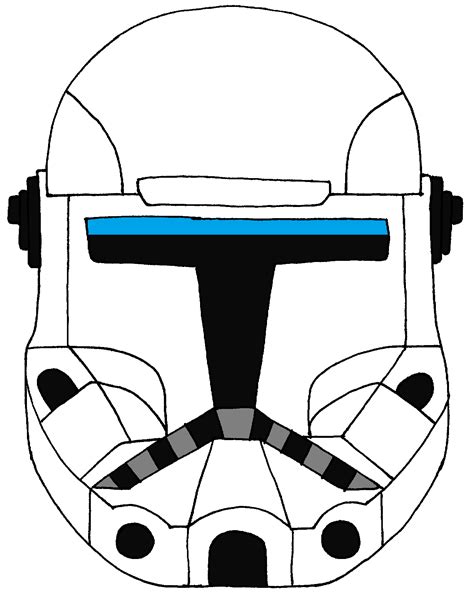 How To Draw Clone Trooper Helmet