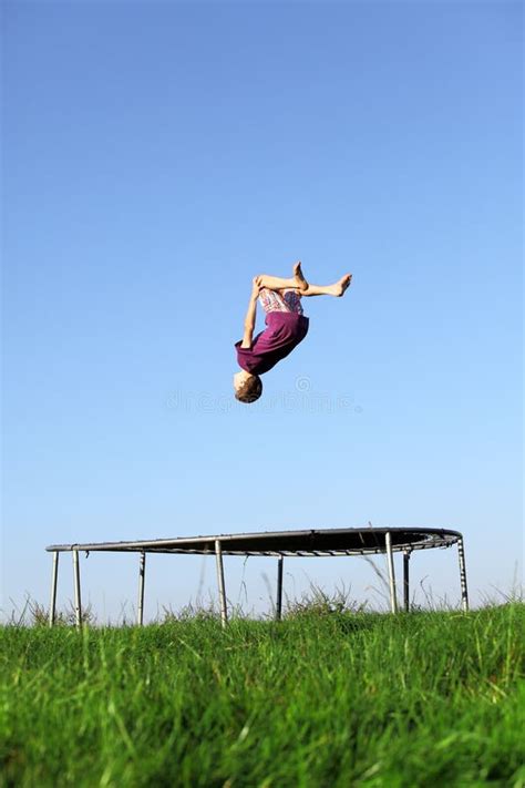 Trampoline backflip stock image. Image of athletic, beauty - 14260781