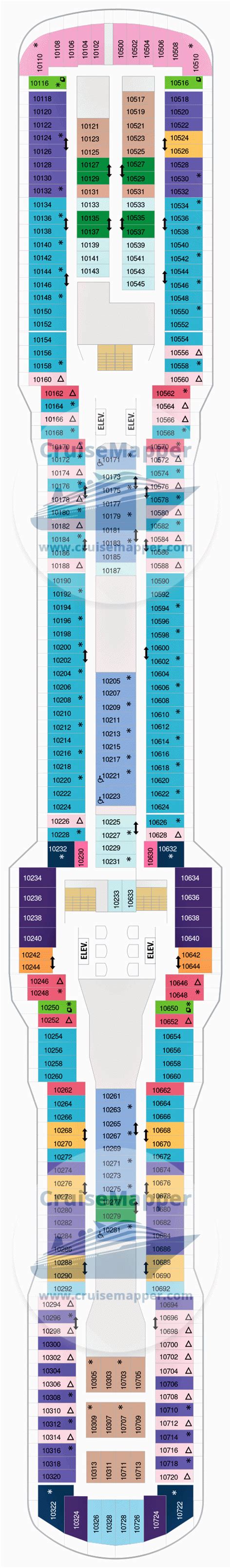 Spectrum Of The Seas deck 10 plan | CruiseMapper