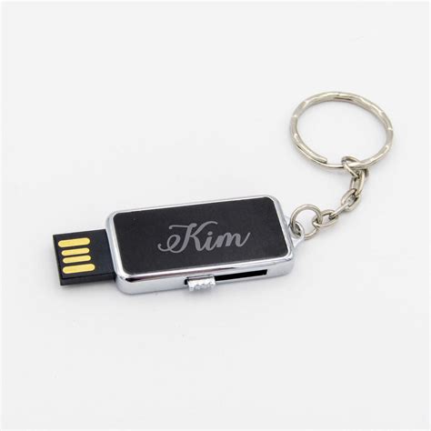 Metal Personalized Keychain USB Flash Drive 8GB - Etsy