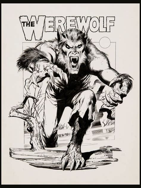 Original Comic Art for sale | eBay | Werewolf drawing, Cartoon drawings ...