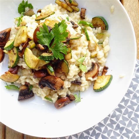 Healthy Living in Heels: Mushroom Zucchini Risotto (V)