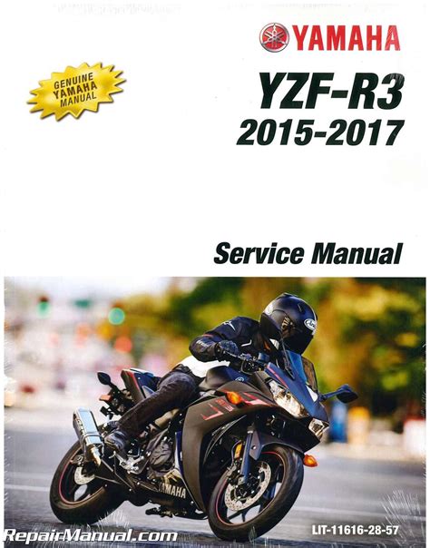 2015 - 2017 Yamaha YZF-R3 300cc Motorcycle Service Manual