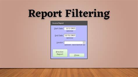 How to Filter Reports in Microsoft Access