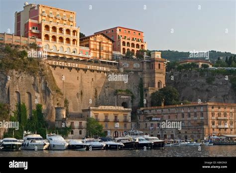 Sorrento Italy, hotels and marina Stock Photo - Alamy