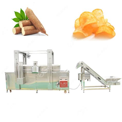 Fully Automatic Potato Chips Fryer Cassava Chips Processing Machine in Nigeria - China Cassava ...