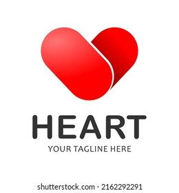 Red Heart Vector Logo Template Stock Vector (Royalty Free) 2162292291 ...