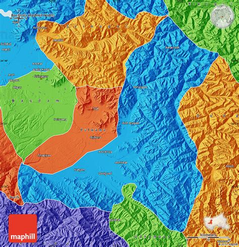 Political Map of Anantnag (Kashmir South)