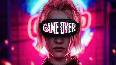 2560x1440 Girl Game Over Glasses 1440P Resolution ,HD 4k Wallpapers,Images,Backgrounds,Photos ...