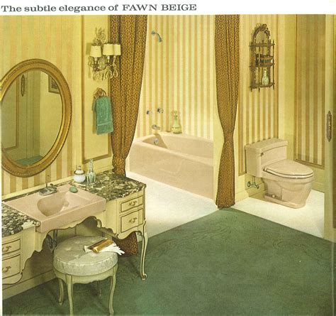 Decorating a beige bathroom: Color history and ideas from six manufacturers from 1927 to 1962 ...
