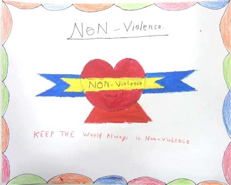 Poster Making Competition on Non Violence - Ruby Park Public School