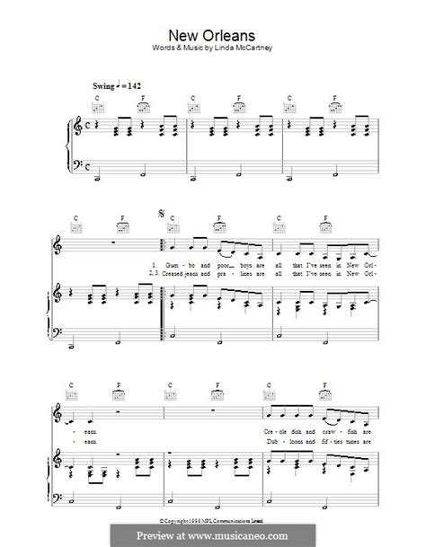 New Orleans by L. McCartney - sheet music on MusicaNeo