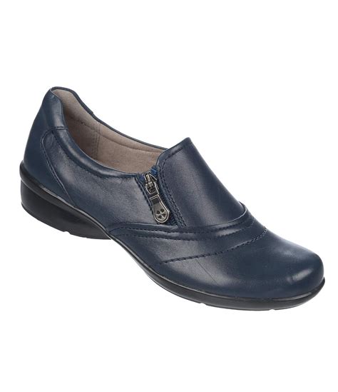 Naturalizer Clarissa Leather Slip-on Loafers in Blue | Lyst