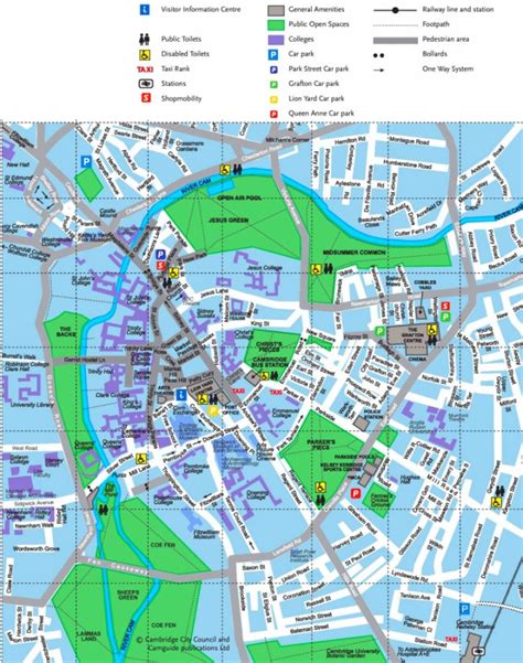 Cambridge Tourist Map - Cambridge Tourist Map Printable - Printable Maps