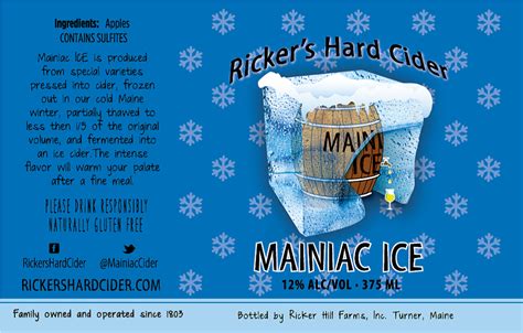 Mainiac Ice Cider - Mainiac Hard Cider by Ricker Hill - Untappd