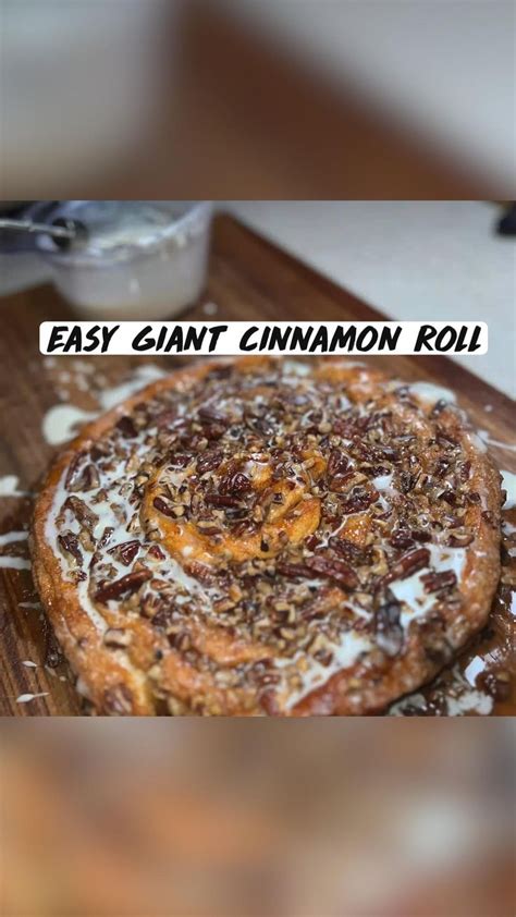 Easy Giant Cinnamon Roll. Even the kids can make it