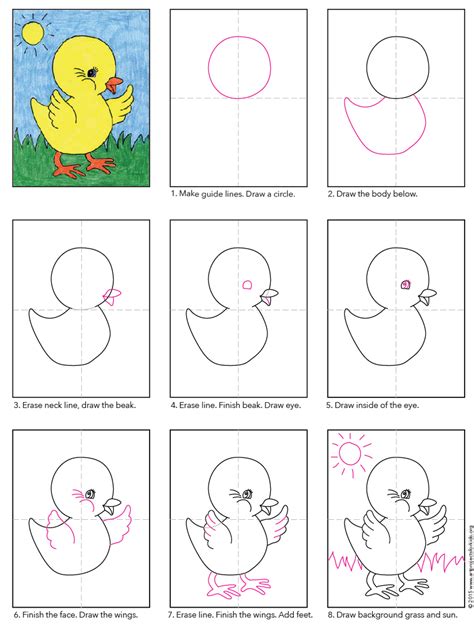 Draw a Baby Chick · Art Projects for Kids