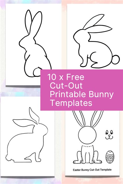 Looking for a Cut Out Printable Bunny Template? 10 Cute Bunny Outlines ...