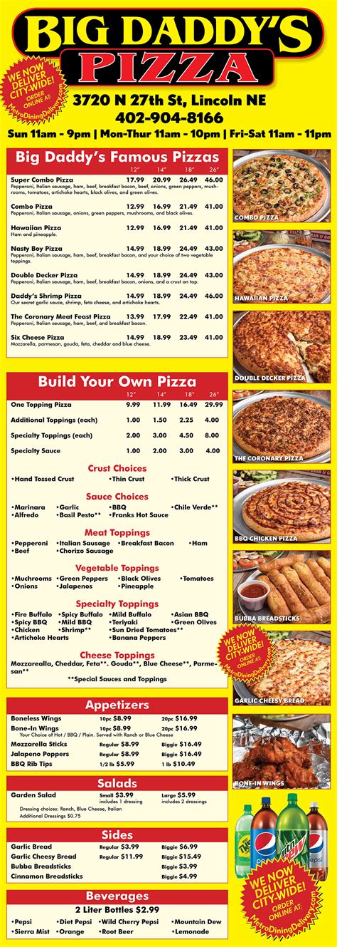 Big Daddy's Pizza Menu | Order Online | Delivery | Lincoln NE | City ...