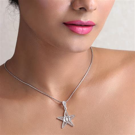 Star Shaped Sterling Pendant, Jewellery for Her